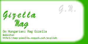 gizella mag business card
